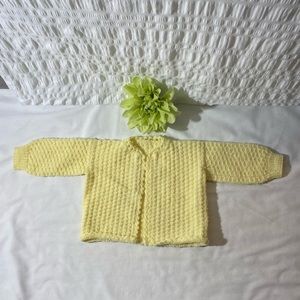 Vintage Yellow Baby Sweater 0-6 Months EUC No Picks   Boy or Girl